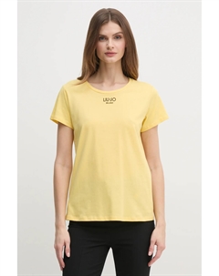 Хлопковая футболка, желтый Liu jo