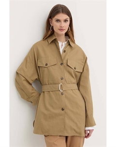 Плащ с добавлением льна, бежевый Weekend max mara