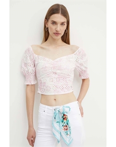 Хлопковая блузка PALMA, розовый Guess