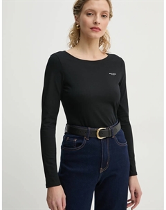 Хлопковый топ с длинными рукавами, черный Marc o'polo