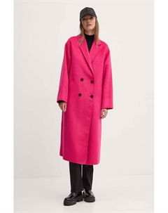 Плащ с добавлением шерсти, розовый Hugo