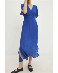 Льняное платье, синий Answear lab