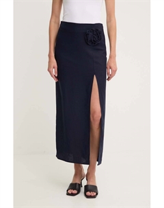 Льняная юбка, темно-синий Answear lab