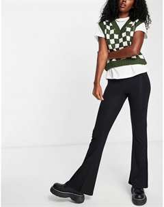 Черные расклешенные брюки Asos