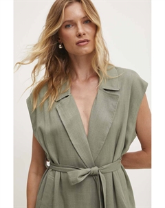 Льняной жилет, зеленый Answear lab