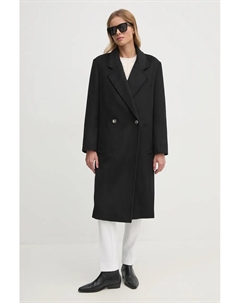 Шерстяное плащ, черный Dkny