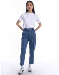 Джинсовые брюки с карманами цвета индиго Kyr