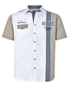 Комфортная рубашка на пуговицах Bodvar, бежевый/белый Jan vanderstorm