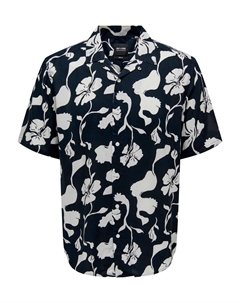 Рубашка на пуговицах стандартного кроя Dash, темно-синий Only & sons