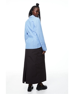 Рубашка из поплина с зауженной талией, синий H&m