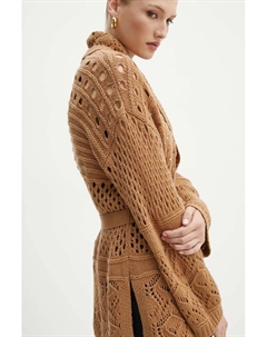 Кардиган с добавлением шерсти, коричневый Twinset