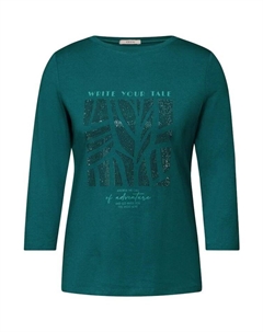 Лонгслив Langarmshirt, цвет petrol green Cecil