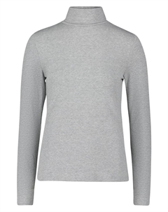Футболка Baumwollshirt mit Rollkragen, цвет Grey Melange Zero