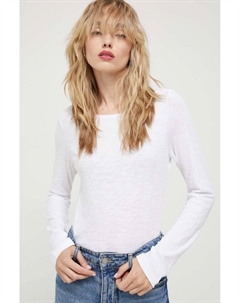 Хлопковый топ с длинными рукавами, белый Marc o'polo