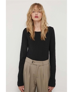 Хлопковый топ с длинными рукавами, черный Marc o'polo