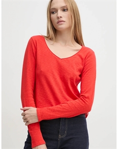 Хлопковый топ с длинными рукавами, красный Marc o'polo