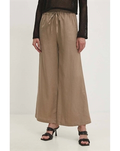 Льняные брюки, бежевый Answear lab