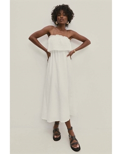Хлопковое платье, белый Answear lab