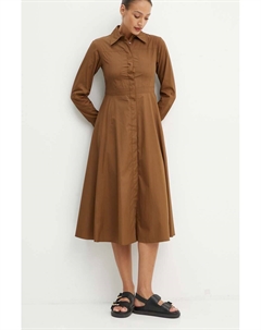 МАКС&Ко. хлопковое платье, коричневый Max&co