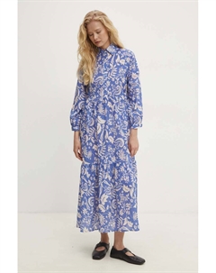 Хлопковое платье, синий Answear lab