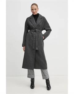 Плащ с добавлением шерсти, серый Oui