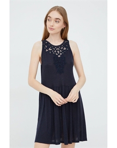 Платье с добавлением льна, темно-синий Superdry