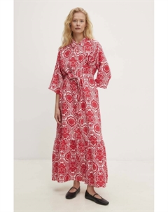 Льняное платье, красный Answear lab