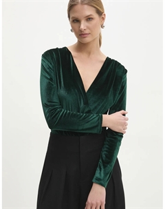 Бархатное боди, зеленый Answear lab