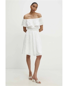 Льняное платье, белый Answear lab