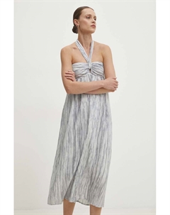 Льняное платье, серый Answear lab