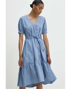 Хлопковое платье, синий Answear lab