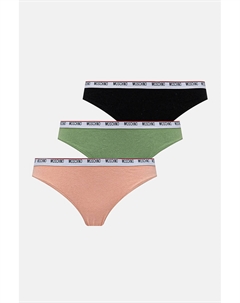 Бразильские трусы, 3 шт, розовый Moschino underwear