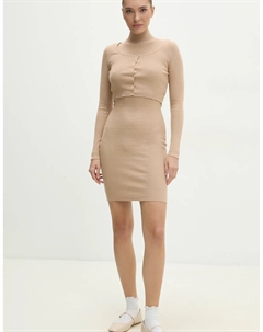 Платье и кардиган, коричневый Answear lab