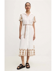 Хлопковое платье, белый Answear lab