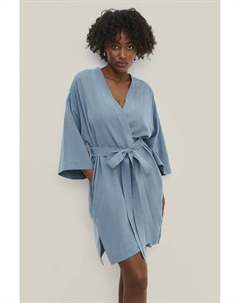 Льняное платье, синий Answear lab