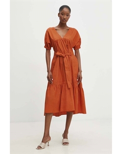 Хлопковое платье, оранжевый Answear lab