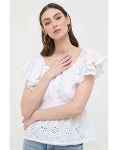 Хлопковая блузка, белый Guess