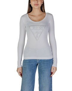 Лонгслив женский облегающего кроя, белый Guess