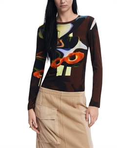 Кофта облегающая, коричневый Desigual