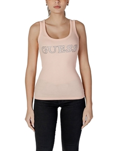 Майка женская со стразами, розовый Guess