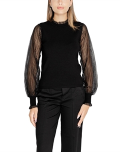 Кофта с прозрачными рукавами, черный Morgan lane