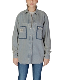 Рубашка в полоску, синий Replay