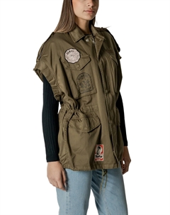 Рубашка без рукавов с нашивками, зеленый Replay