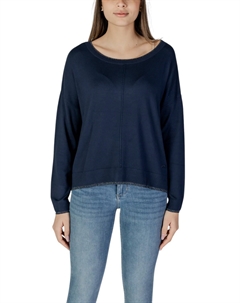 Свитер с круглым вырезом, синий Liu jo
