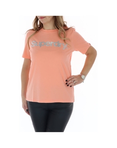 Футболка женская с логотипом бренда, розовый Superdry