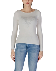 Кофта облегающая с логотипом, белый Guess