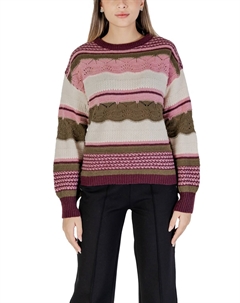 Джемпер с круглым вырезом, розовый Ichi