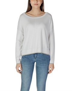 Джемпер женский с окантовкой, белый Liu jo