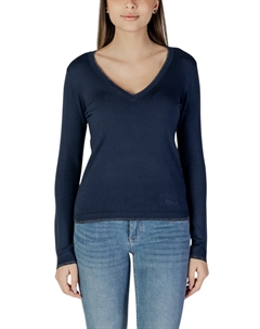 Свитер с v-образным вырезом, синий Liu jo