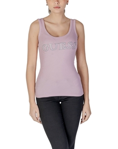 Майка женская со стразами, сиреневый Guess